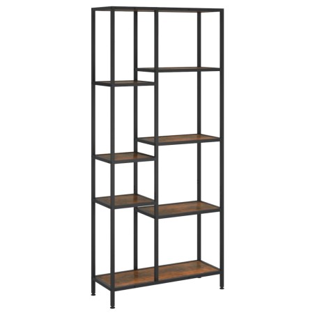 vidaXL Bücherregal 80x30x180 cm Stahl und Holzwerkstoff