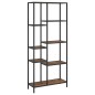 vidaXL Bücherregal 80x30x180 cm Stahl und Holzwerkstoff vidaXL Bücherregal 80x30x180 cm Stahl und Holzwerkstoff