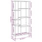 vidaXL Bücherregal 80x30x180 cm Stahl und Holzwerkstoff vidaXL Bücherregal 80x30x180 cm Stahl und Holzwerkstoff