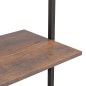vidaXL Anlehnregal mit 5 Ablagen Dunkelbraun und Schwarz 64x35x185 cm vidaXL Anlehnregal mit 5 Ablagen Dunkelbraun und Schwarz 64x35x185 cm