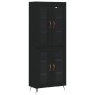Highboard Schwarz 69,5x34x180 cm Holzwerkstoff Highboard Schwarz 69,5x34x180 cm Holzwerkstoff