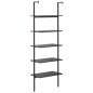 vidaXL Anlehnregal mit 5 Ablagen Schwarz 64x35x185 cm vidaXL Anlehnregal mit 5 Ablagen Schwarz 64x35x185 cm