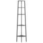 vidaXL Eckregal mit 5 Ablagen Schwarz 45,5x31,5x180 cm vidaXL Eckregal mit 5 Ablagen Schwarz 45,5x31,5x180 cm