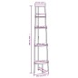 vidaXL Eckregal mit 5 Ablagen Schwarz 45,5x31,5x180 cm vidaXL Eckregal mit 5 Ablagen Schwarz 45,5x31,5x180 cm
