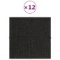 Wandpaneele 12 Stk. Schwarz 30x30 cm Stoff 1,08 m² Wandpaneele 12 Stk. Schwarz 30x30 cm Stoff 1,08 m²