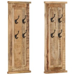 vidaXL Garderoben 2 Stk. Massivholz Mango 38x100 cm