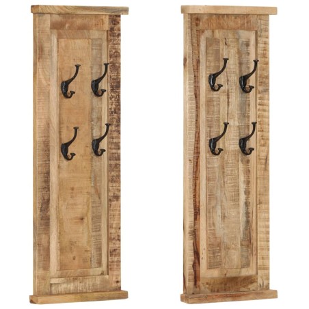 vidaXL Garderoben 2 Stk. Massivholz Mango 38x100 cm