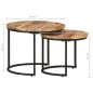 vidaXL Satztische 2 Stk. Rohes Mangoholz vidaXL Satztische 2 Stk. Rohes Mangoholz