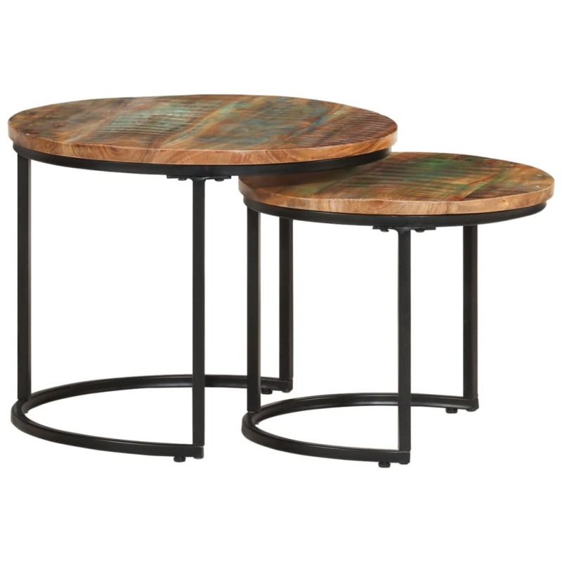 vidaXL Satztische 2 Stk. Altholz Massiv vidaXL Satztische 2 Stk. Altholz Massiv