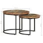 vidaXL Satztische 2 Stk. Altholz Massiv vidaXL Satztische 2 Stk. Altholz Massiv