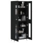 Highboard Schwarz 69,5x34x180 cm Holzwerkstoff Highboard Schwarz 69,5x34x180 cm Holzwerkstoff