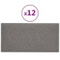 Wandpaneele 12 Stk. Hellgrau 60x30 cm Stoff 2,16 m² Wandpaneele 12 Stk. Hellgrau 60x30 cm Stoff 2,16 m²