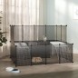 vidaXL Kleintierkäfig Schwarz 143x107x93 cm PP und Stahl vidaXL Kleintierkäfig Schwarz 143x107x93 cm PP und Stahl