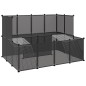 vidaXL Kleintierkäfig Schwarz 143x107x93 cm PP und Stahl vidaXL Kleintierkäfig Schwarz 143x107x93 cm PP und Stahl