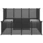 vidaXL Kleintierkäfig Schwarz 143x107x93 cm PP und Stahl vidaXL Kleintierkäfig Schwarz 143x107x93 cm PP und Stahl