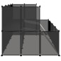 vidaXL Kleintierkäfig Schwarz 143x107x93 cm PP und Stahl vidaXL Kleintierkäfig Schwarz 143x107x93 cm PP und Stahl