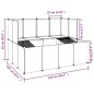 vidaXL Kleintierkäfig Schwarz 143x107x93 cm PP und Stahl vidaXL Kleintierkäfig Schwarz 143x107x93 cm PP und Stahl