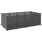 vidaXL Kleintierkäfig Schwarz 144x74x46,5 cm PP und Stahl vidaXL Kleintierkäfig Schwarz 144x74x46,5 cm PP und Stahl