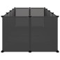 vidaXL Kleintierkäfig Schwarz 144x74x46,5 cm PP und Stahl vidaXL Kleintierkäfig Schwarz 144x74x46,5 cm PP und Stahl
