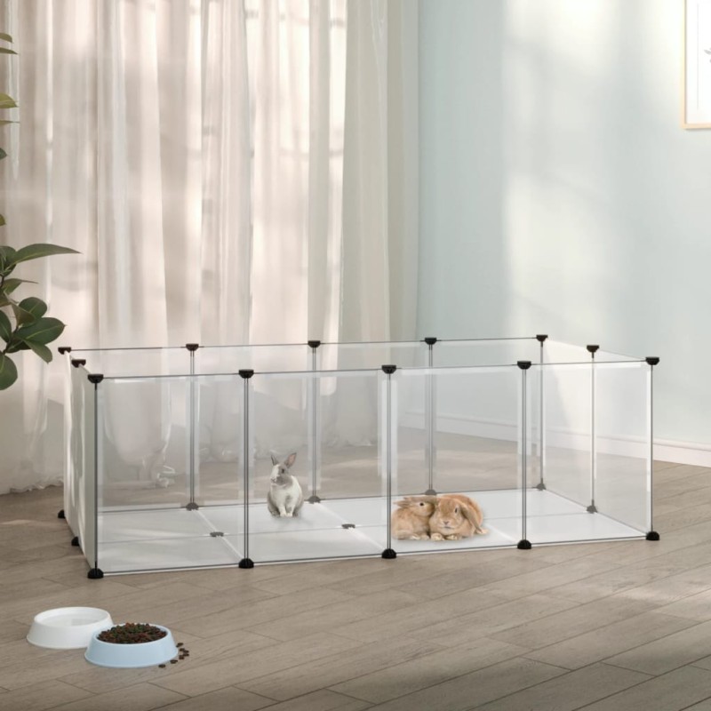 vidaXL Kleintierkäfig Transparent 144x74x46,5 cm PP und Stahl vidaXL Kleintierkäfig Transparent 144x74x46,5 cm PP und Stahl