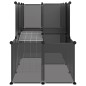 vidaXL Kleintierkäfig Schwarz 142x74x93 cm PP und Stahl vidaXL Kleintierkäfig Schwarz 142x74x93 cm PP und Stahl