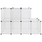 vidaXL Kleintierkäfig Transparent 142x74x93 cm PP und Stahl vidaXL Kleintierkäfig Transparent 142x74x93 cm PP und Stahl