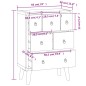 vidaXL Kommode 56x30x80 cm Massivholz Teak vidaXL Kommode 56x30x80 cm Massivholz Teak