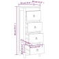 vidaXL Kommode 40x30x100 cm Massivholz Teak vidaXL Kommode 40x30x100 cm Massivholz Teak