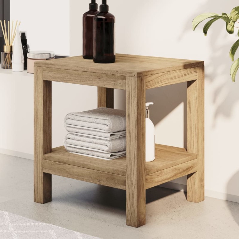 vidaXL Duschbank 45x35x45 cm Massivholz Teak vidaXL Duschbank 45x35x45 cm Massivholz Teak