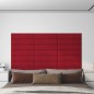 Wandpaneele 12 Stk. Weinrot 60x15 cm Samt 1,08 m² Wandpaneele 12 Stk. Weinrot 60x15 cm Samt 1,08 m²