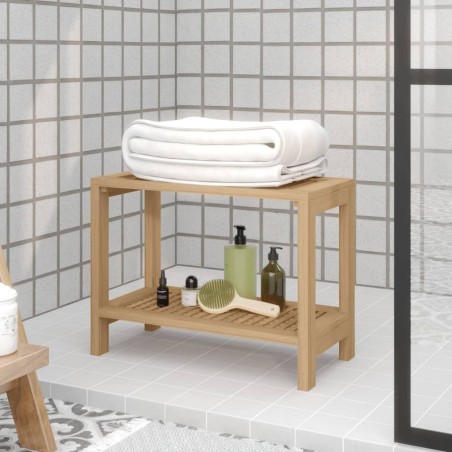 vidaXL Duschbank 60x30x45 cm Massivholz Teak