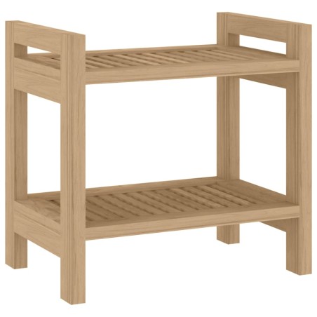 vidaXL Duschbank 45x30x45 cm Massivholz Teak