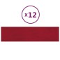 Wandpaneele 12 Stk. Weinrot 60x15 cm Samt 1,08 m² Wandpaneele 12 Stk. Weinrot 60x15 cm Samt 1,08 m²
