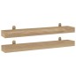 vidaXL Wandregale 2 Stk. 90x15x4 cm Massivholz Teak vidaXL Wandregale 2 Stk. 90x15x4 cm Massivholz Teak