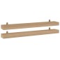 vidaXL Wandregale 2 Stk. 110x15x6 cm Massivholz Teak vidaXL Wandregale 2 Stk. 110x15x6 cm Massivholz Teak