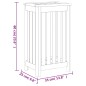 vidaXL Wäschebehälter 35x25x60 cm Massivholz Teak vidaXL Wäschebehälter 35x25x60 cm Massivholz Teak