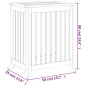 vidaXL Wäschebehälter 50x35x60 cm Massivholz Teak vidaXL Wäschebehälter 50x35x60 cm Massivholz Teak