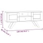 vidaXL TV-Schrank 110x30x50 cm Massivholz Teak vidaXL TV-Schrank 110x30x50 cm Massivholz Teak