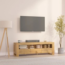 vidaXL TV-Schrank 110x30x35 cm Massivholz Teak