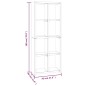 vidaXL Bücherregal 70x30x180 cm Massivholz Teak vidaXL Bücherregal 70x30x180 cm Massivholz Teak