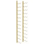 vidaXL Wand-Weinregal für 24 Flaschen Golden Eisen vidaXL Wand-Weinregal für 24 Flaschen Golden Eisen