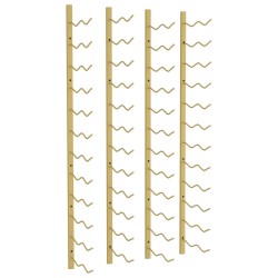 vidaXL Wand-Weinregal für 24 Flaschen 2 Stk. Golden Eisen