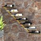 vidaXL Wand-Weinregal für 7 Flaschen Golden Metall vidaXL Wand-Weinregal für 7 Flaschen Golden Metall