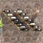 vidaXL Wand-Weinregale für 7 Flaschen 2 Stk. Golden Metall vidaXL Wand-Weinregale für 7 Flaschen 2 Stk. Golden Metall