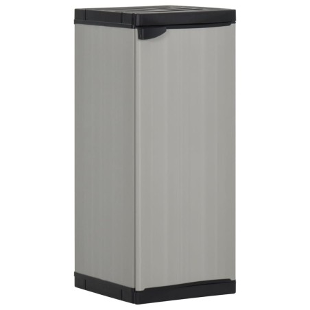 vidaXL Garten-Lagerschrank mit 1 Boden Grau und Schwarz 35x40x85 cm