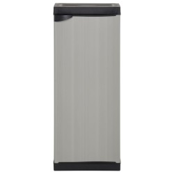vidaXL Garten-Lagerschrank mit 1 Boden Grau und Schwarz 35x40x85 cm
