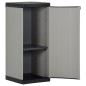 vidaXL Garten-Lagerschrank mit 1 Boden Grau und Schwarz 35x40x85 cm vidaXL Garten-Lagerschrank mit 1 Boden Grau und Schwarz 35x40x85 cm