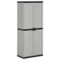 vidaXL Garten-Lagerschrank mit 3 Böden Grau & Schwarz 68x40x168 cm vidaXL Garten-Lagerschrank mit 3 Böden Grau & Schwarz 68x40x168 cm