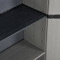 vidaXL Garten-Lagerschrank mit 3 Böden Grau & Schwarz 68x40x168 cm vidaXL Garten-Lagerschrank mit 3 Böden Grau & Schwarz 68x40x168 cm