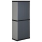 vidaXL Garten-Lagerschrank mit 3 Böden Grau & Schwarz 68x40x168 cm vidaXL Garten-Lagerschrank mit 3 Böden Grau & Schwarz 68x40x168 cm